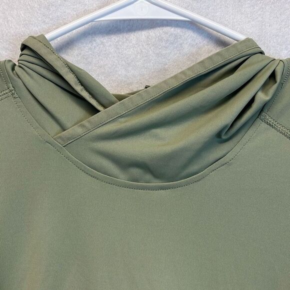 NWT EDDIE BAUER Men’s XL Performance Solarfoil Hoodie UPF 50+ Green Long Sleeves - Picture 6 of 16
